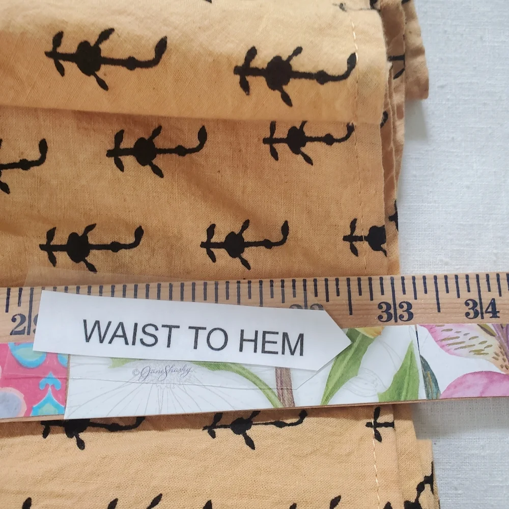 Made In India Boho Festival Stylized Print Wrap Around Maxi Skirt 100% Cotton - Picture 4 of 5
